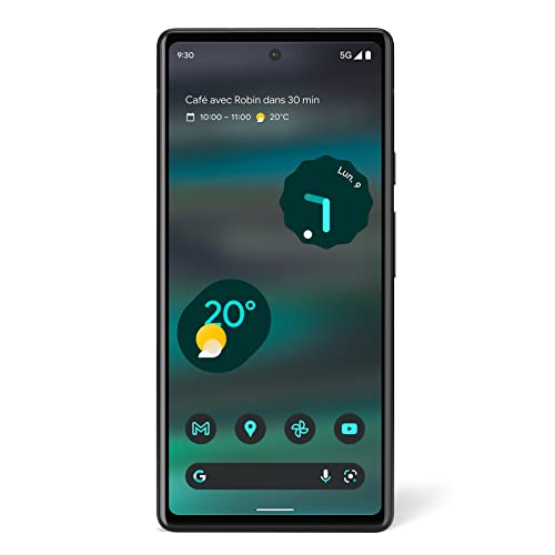 Google Pixel 6a – Smartphone Android 5G débloqué avec appareil photo de 12 Mpx et 24 heures d'autonomie – Sauge