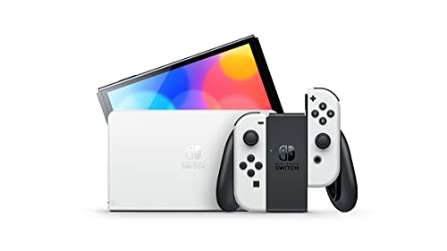 Console Nintendo Switch (Modèle OLED) avec Station d'Accueil/Manettes Joy-Con Blanches