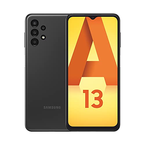 Samsung Galaxy A13, Téléphone Mobile 4G 64Go Noir, Carte SIM Non Incluse, Smartphone Android, Version FR