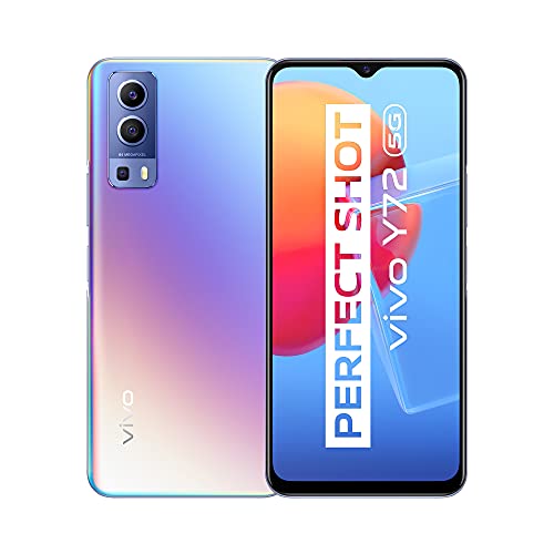 vivo Y72 5G, Le Smartphone 8 + 128 Go, Appareil Photo Principal de 64MP, Batterie de 5 000 mAh, Chargement Rapide de 18W, Vidéos Ultra-Stables EIS, Smartphone avec Double Carte SIM (Dream Glow)