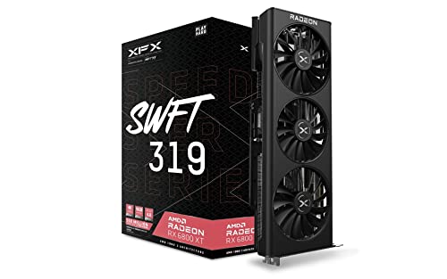 XFX Speedster SWFT 319 AMD Radeon RX 6800 XT Core Gaming Graphics Card with 16Go GDDR6, AMD RDNA 2 RX-68XTAQFD9