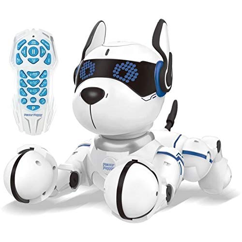 Lexibook- Power Puppy Chien Savant-Robot programmable avec télécommande, Danse, Yoga, Fonction Dressage, Chante, DOG01