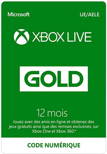 Abonnement Xbox Live Gold 12 mois | Xbox Live - Code jeu à télécharger