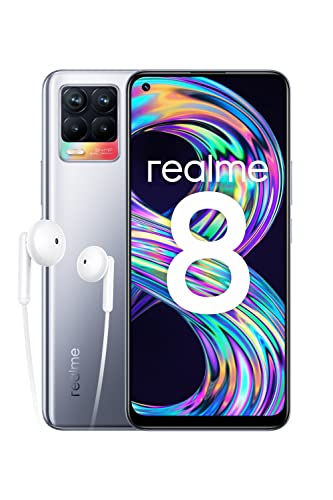 realme 8 Telephone Portable, Smartphone Debloqué et Processeur de Jeu Helio G95, Quadruple caméra 64 Mpx à I.A, Plein écran Super AMOLED de 6,4