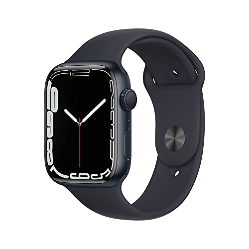 Apple Watch Series 7 (GPS) Boîtier en Aluminium Minuit de 45 mm, Bracelet Sport Minuit - Regular