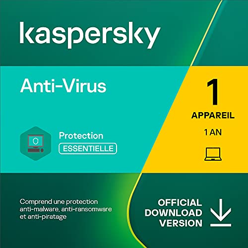 Kaspersky Anti-Virus 2021 | 1 Appareil | 1 An | Windows | Code d’activation – Envoi par Email