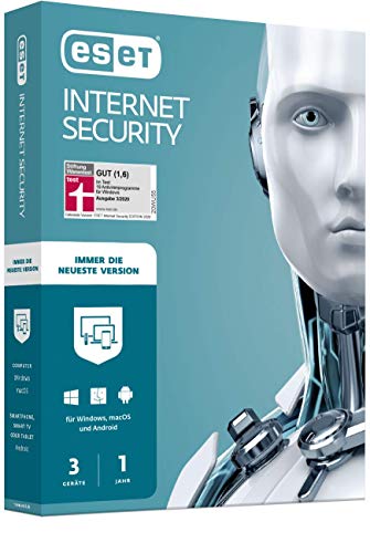 ESET Internet Security 2020 | 3 appareils | 1 an | Windows (10, 8, 7 et Vista), MacOS, Linux et Android | Code d'activation dans emballage standard