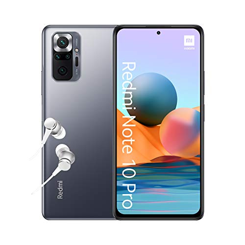 Xiaomi Redmi Note 10 Pro - Smartphone 6+64GB, 6,67” 120Hz AMOLED DotDisplay, Snapdragon 732G, 108MP Quad Caméra, 5020mAh, Gris Onyx (Version Française + 2 ans de garantie) Exclusivité Amazon