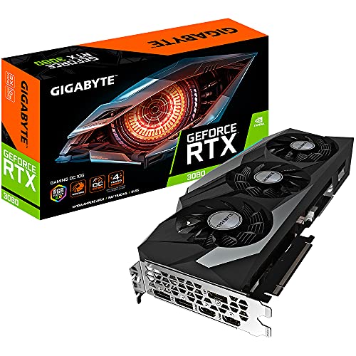 GIGABYTE GeForce RTX 3080 Gaming OC 10G (rev. 2.0) NVIDIA 10 Go GDDR6X Carte Graphique Noir