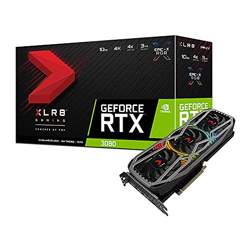 PNY Carte Graphique GeForce RTX™ 3080 10GB XLR8 Gaming Revel Epic-X RGB™ Triple Fan