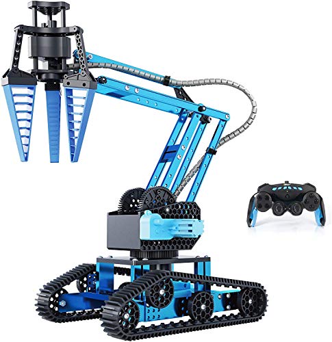 Top Race Télécommande RC Construisez Votre Propre Bras de Robot, Kit de Construction de Bras robotique mécanique en Alliage métallique, Robot d'excavatrice à Tige démontable Bricolage