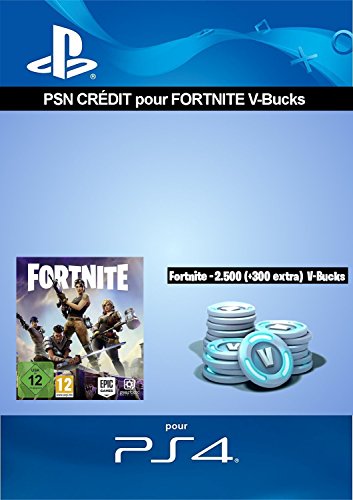 Crédit PSN pour Fortnite - 2.500 V-Bucks + 300 extra V-Bucks - 2.800 V-Bucks DLC | Code Jeu PS4 - Compte français