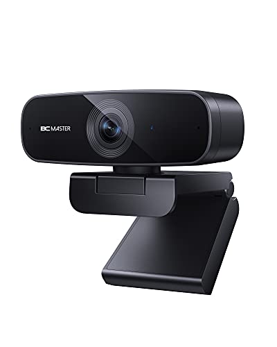 BCMASTER Webcam 1080P Full HD avec Deux Microphones Stéréo et Correction Automatique des Couleurs, Webcam USB pour PC et Ordinateur Portable pour Les Réunions Zoom et L'enregistrement Vidéo